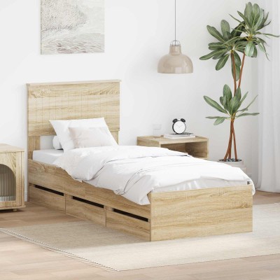 Bed frame Sonoma oak 75 x...