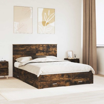 Bed frame Smoked oak 150 x...