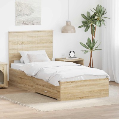 Bed frame Sonoma oak 90 x...