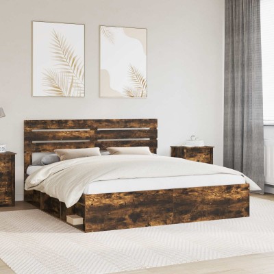 Bed frame Smoked oak 180 x...