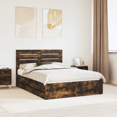 Bed frame Smoked oak 140 x...