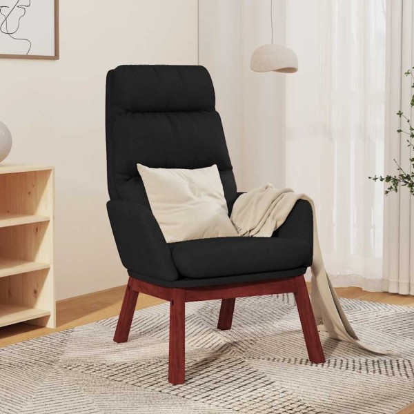 Lounge chair, black, fabric