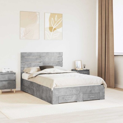 Bed frame with drawers and...