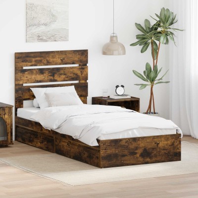Safety bed Smoked oak 100 x...