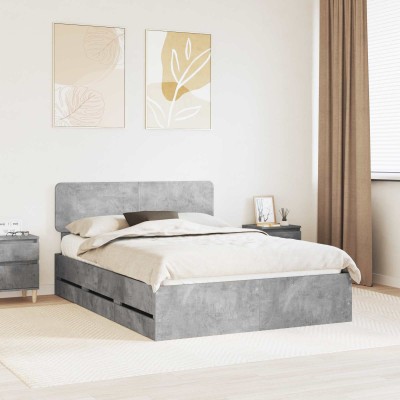 Bed frame Concrete Gray 140...
