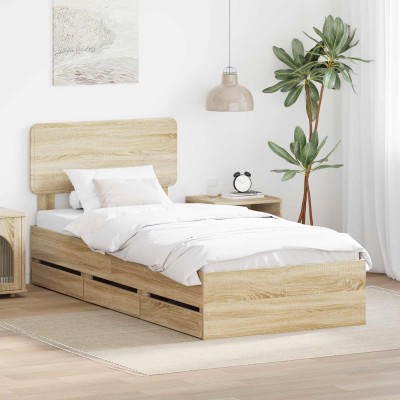 Bed frame Sonoma oak 75 x...