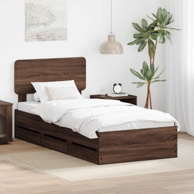 Bed frame Brown oak 75 x...