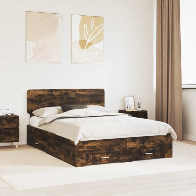 Bed frame Smoked oak 150 x...