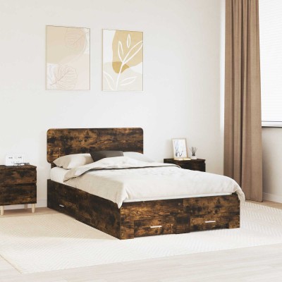Bed frame Smoked oak 120 x...