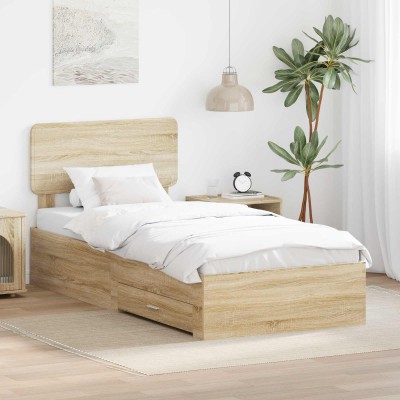 Bed frame Sonoma oak 90 x...
