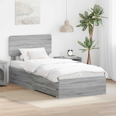 Bed frame Gray Sonoma 90 x...