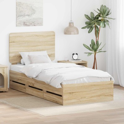 Bed frame Sonoma oak 100 x...