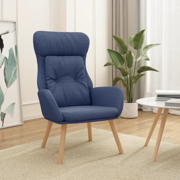 Lounge chair, blue, fabric