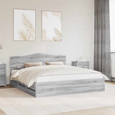 Bed frame Gray Sonoma 200 x...