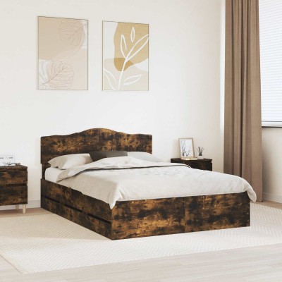 Bed frame Smoked oak 150 x...