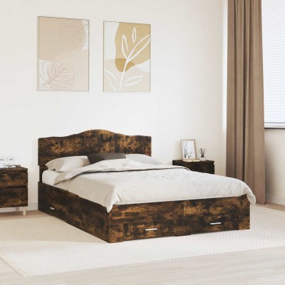 Bed frame Smoked oak 150 x...