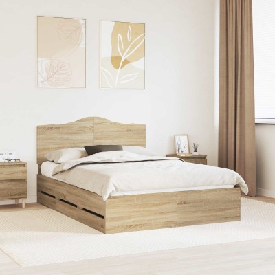 Bed frame Sonoma oak 160 x...