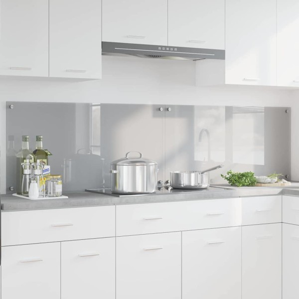 Kitchen back plate 2 pcs Light gray 100 x 50 cm
