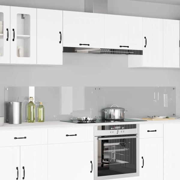 Kitchen back plate 2 pcs Transparent 120 x 40 cm