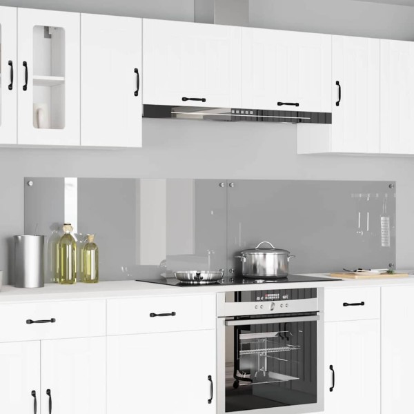 Kitchen back plate 2 pcs Light gray 110 x 50 cm