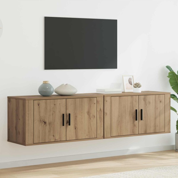 Wall TV cabinet set 2 pcs