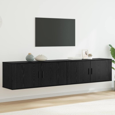 Wall-mounted TV cabinet set...
