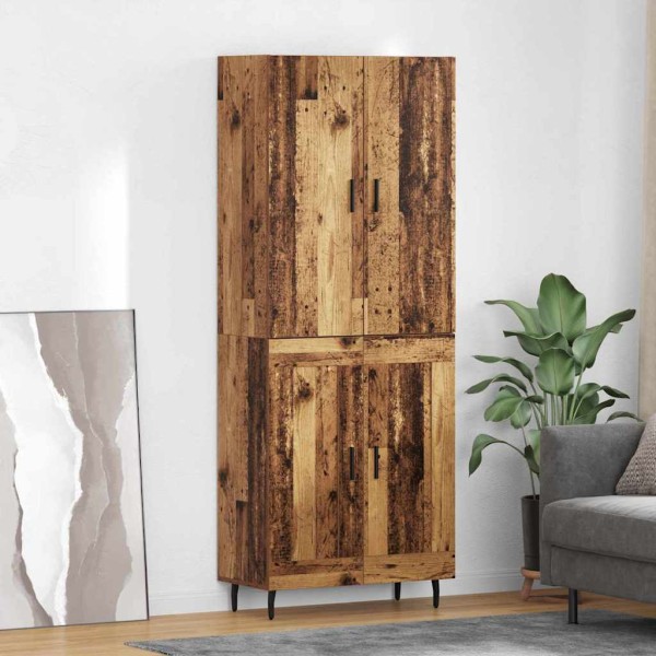 High cabinet 2 pcs Ancient wood
