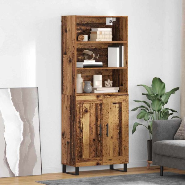 High cabinet 2 pcs Old wood Processed wood