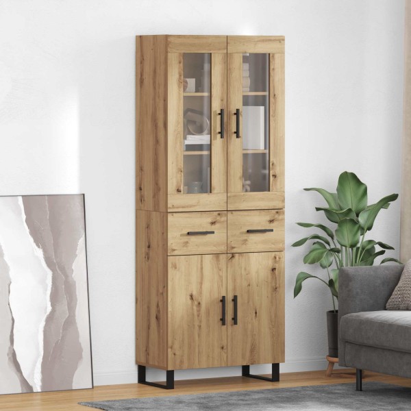 High cabinet 2 pcs Artisan oak Processed wood
