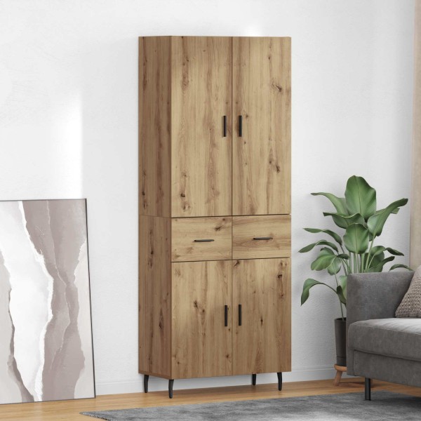 High cabinet with 2 drawers Artisan oak