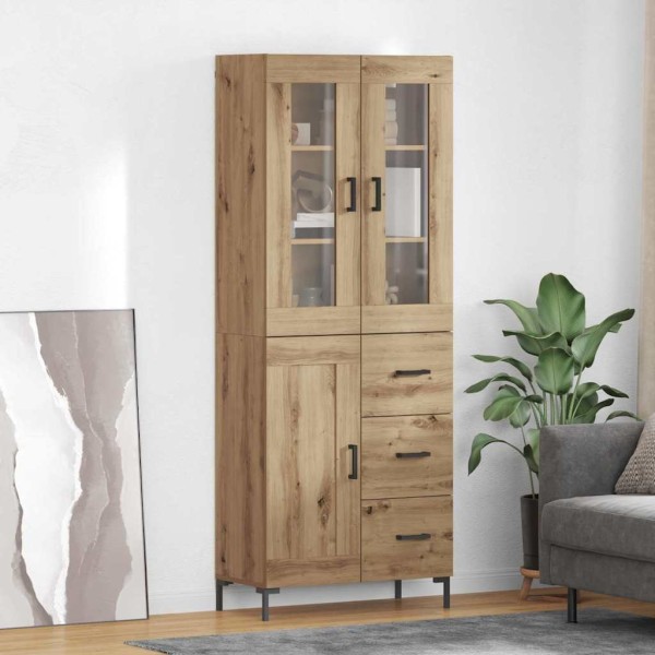 High cabinet 2 pcs Artisan oak Processed wood