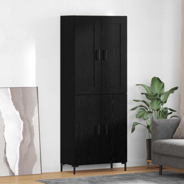 High cabinet 2 pcs Black oak Processed wood