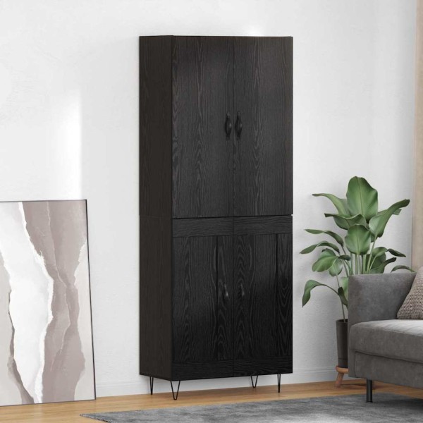 High cabinet 2 pcs Black oak