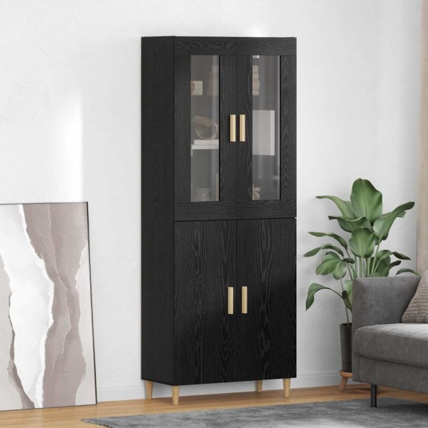 High cabinet Black oak 69.5 x 34 x 180 cm