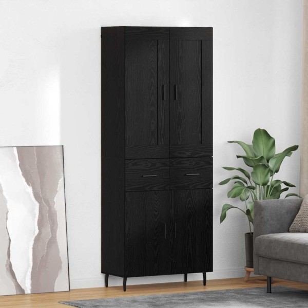 High cabinet 2 pcs Black oak Processed wood