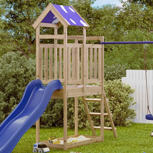 Game tower Brown Solid impregnated wood