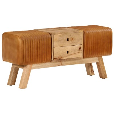 Bench, brown, 107cm, real...