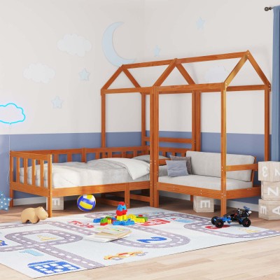 Day bed 3 pcs Wax Brown...