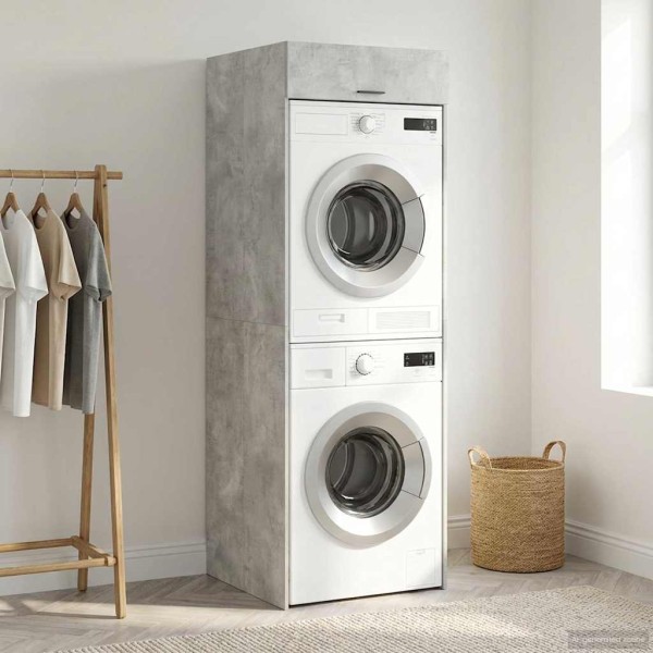 Washing machine cabinet Concrete 67.5 x 68 x 200 cm