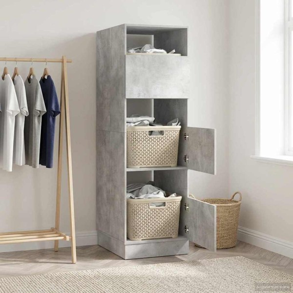 Laundry closet Concrete 50 x 68 x 162 cm Treated wood