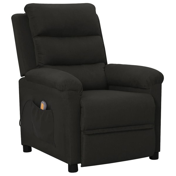 Massage chair, black, fabric