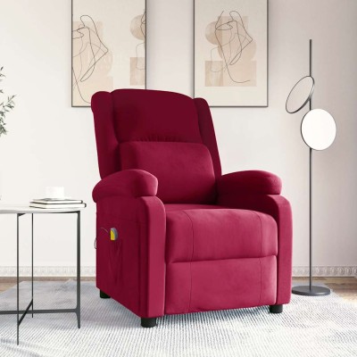 Massage chair, red wine...