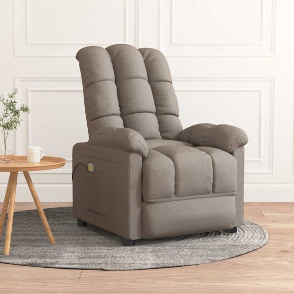 Massage chair, taupe color, fabric