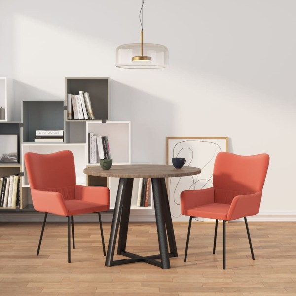 Dining room chairs, 2 pcs., pink, velvet