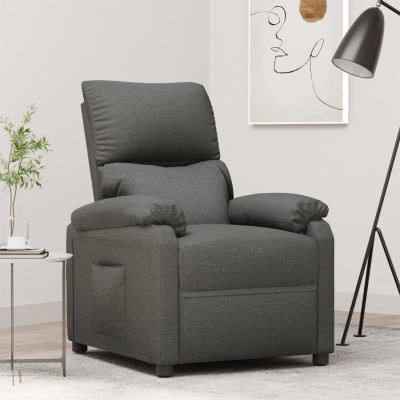 Reclining chair, dark gray,...