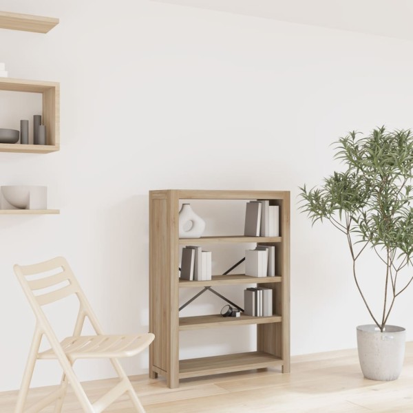 Bookcase, 4 shelves, 80x30x110 cm, solid acacia
