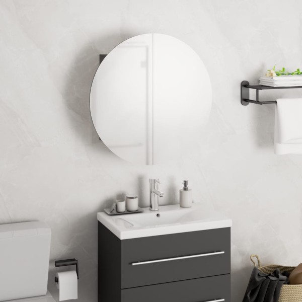 Bathroom cabinet with mirror/LED, grey, 40x40x17.5cm