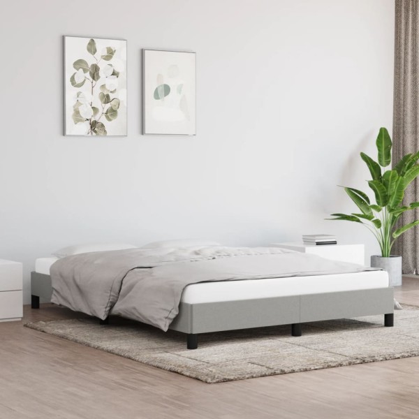 Bed frame without mattress, light gray, 140x200cm, fabric