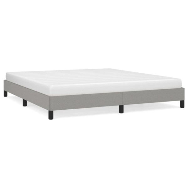 Bed frame without mattress, light gray, 180x200cm, fabric