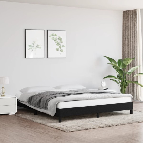 Bed frame without mattress, black, 180x200cm, fabric